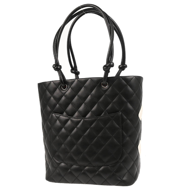 Chanel Black Calfskin Cambon Ligne Tote Handbag