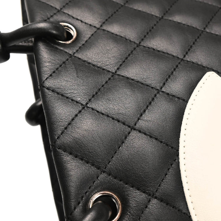Chanel Black Calfskin Cambon Ligne Tote Handbag