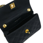Chanel Black Satin Shoulder Bag