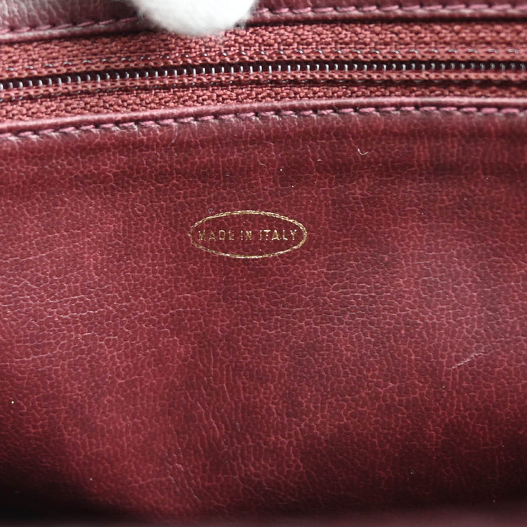 Chanel Bordeaux Caviar Triple CC Shoulder Tote Bag