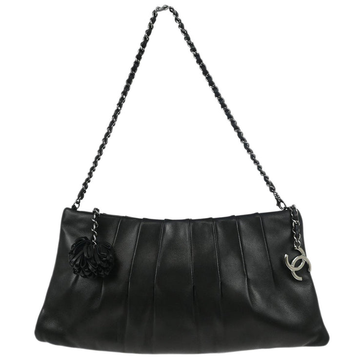 Chanel Black Lambskin Chain Handbag