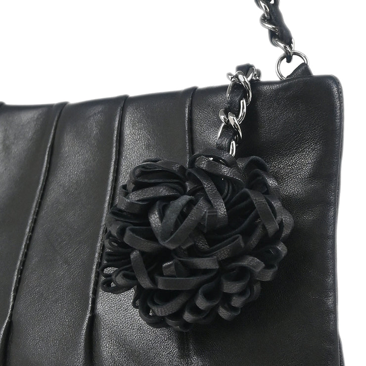 Chanel Black Lambskin Chain Handbag