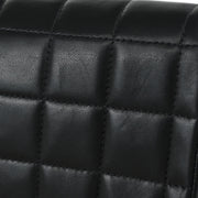 Chanel Black Lambskin East West Choco Bar Shoulder Bag