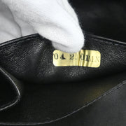 Chanel Black Lambskin East West Choco Bar Shoulder Bag