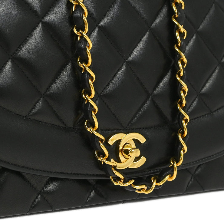 Chanel Black Lambskin Medium Diana Shoulder Bag