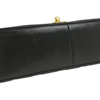 Chanel 1994-1996 Black Lambskin Medium Diana Shoulder Bag