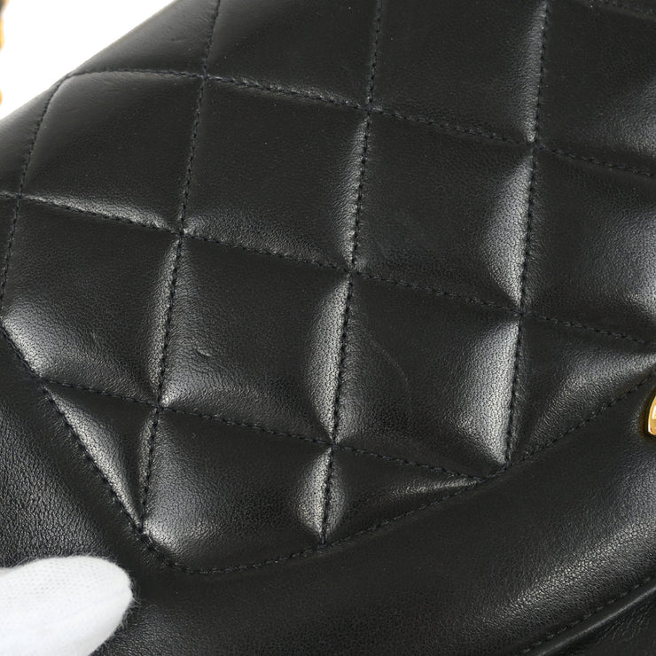 Chanel Black Lambskin Medium Diana Shoulder Bag