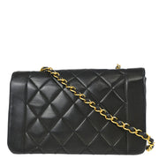Chanel Black Lambskin Small Diana Shoulder Bag
