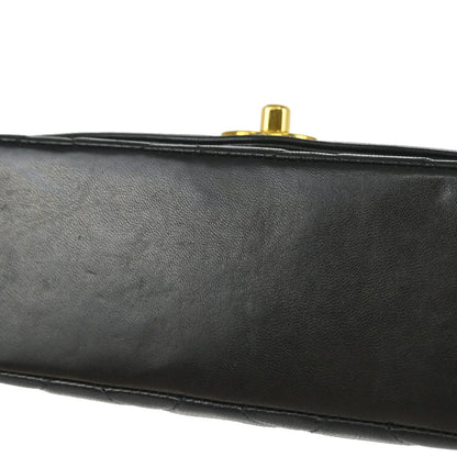 Chanel 1994-1996 Black Lambskin Small Diana Shoulder Bag