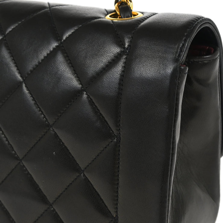 Chanel Black Lambskin Small Diana Shoulder Bag