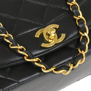 Chanel Black Lambskin Small Diana Shoulder Bag