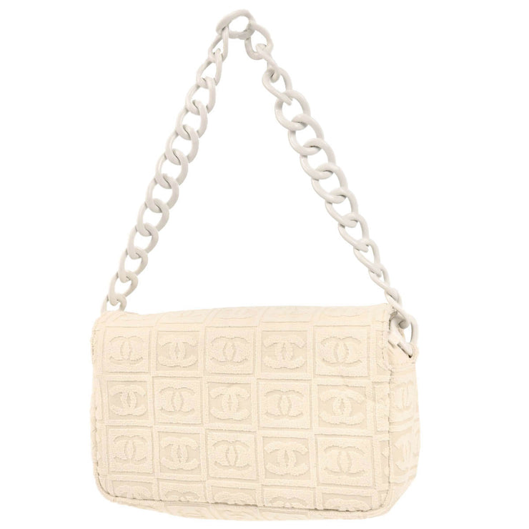 Chanel White Cotton Handbag