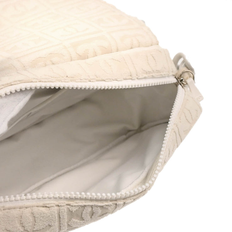 Chanel White Cotton Handbag