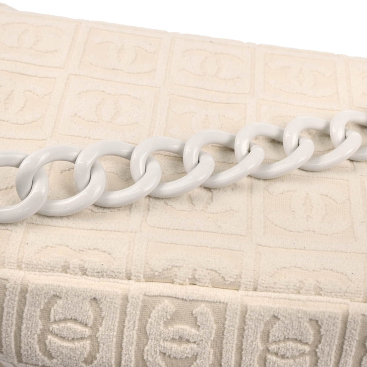 Chanel White Cotton Handbag