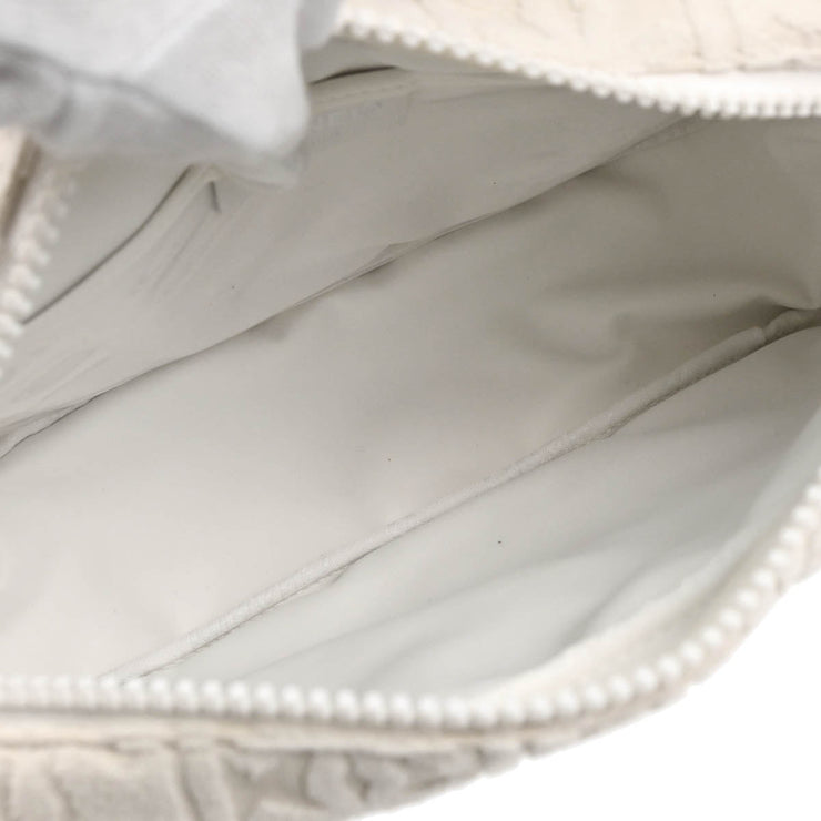 Chanel White Cotton Handbag