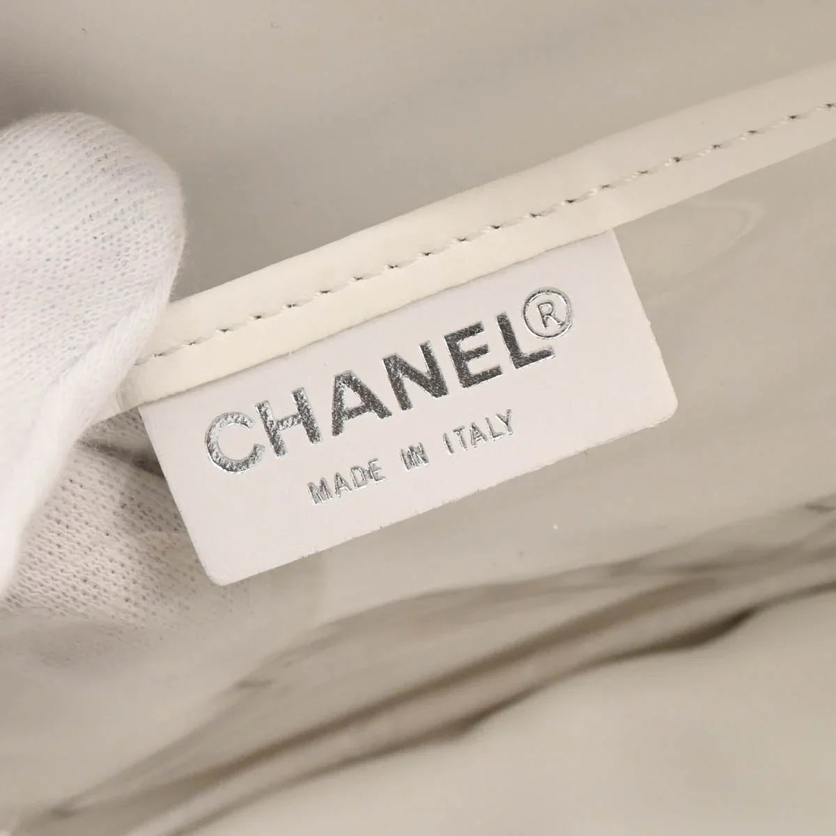 Chanel 2002-2003 White Cotton Handbag