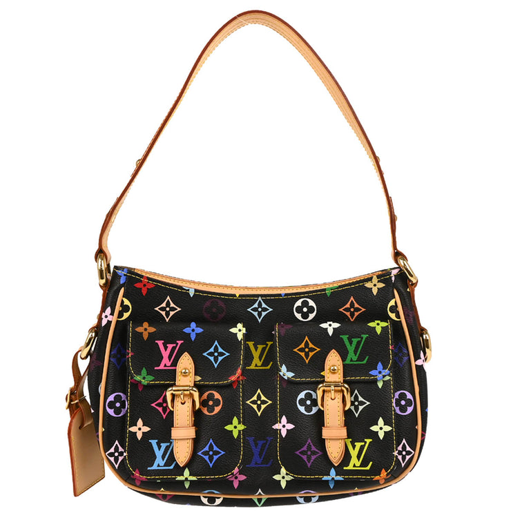 Louis Vuitton Black Monogram Multicolor Lodge PM Handbag M40054