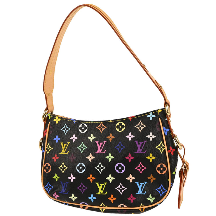 Louis Vuitton Black Monogram Multicolor Lodge PM Handbag M40054