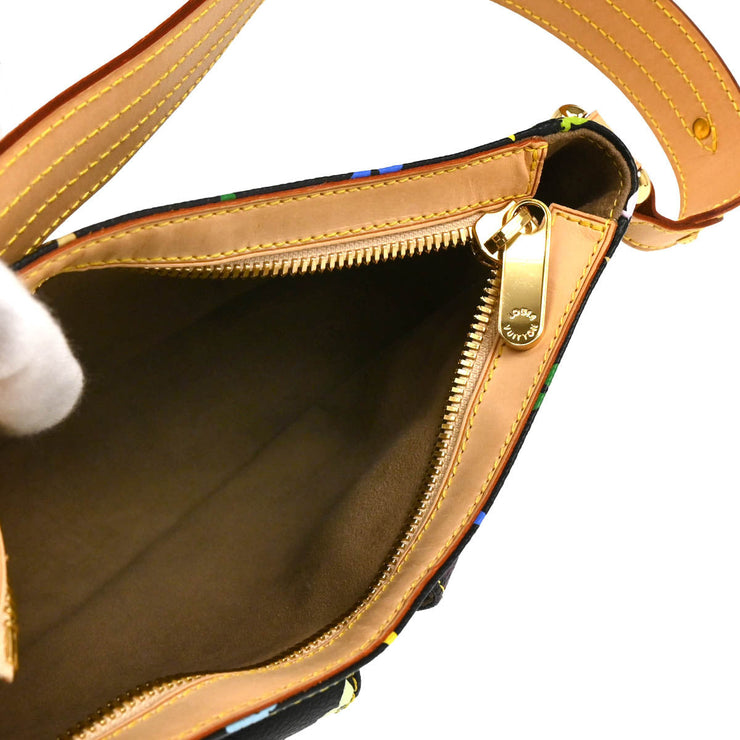 Louis Vuitton Black Monogram Multicolor Lodge PM Handbag M40054