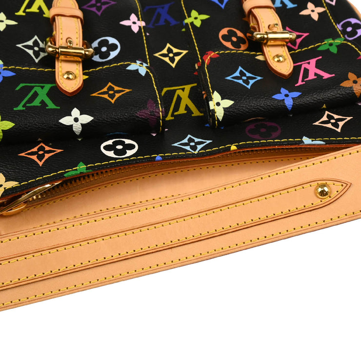 Louis Vuitton Black Monogram Multicolor Lodge PM Handbag M40054
