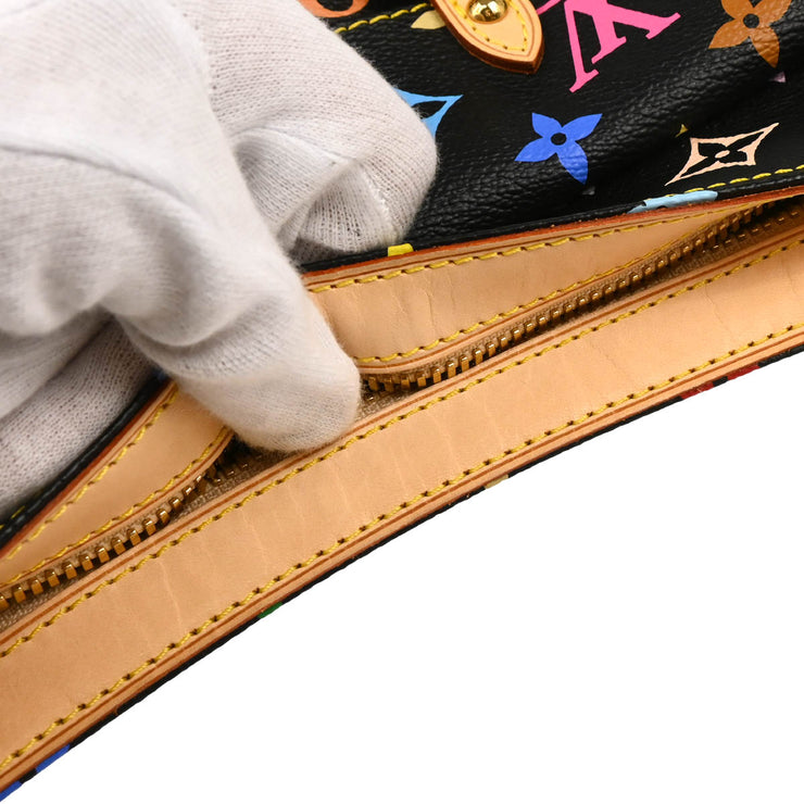 Louis Vuitton Black Monogram Multicolor Lodge PM Handbag M40054