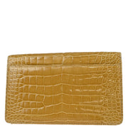 Chanel * Brown Crocodile Clutch Bag