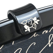 Chanel Black Canvas Chain Handbag