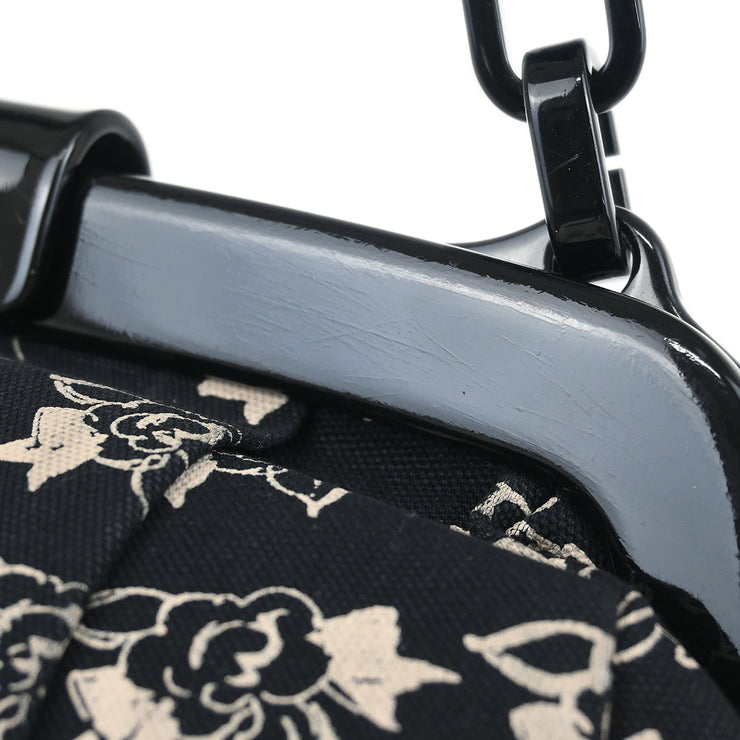 Chanel Black Canvas Chain Handbag