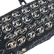 Chanel Black Canvas Chain Handbag