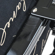 Chanel Black Canvas Chain Handbag