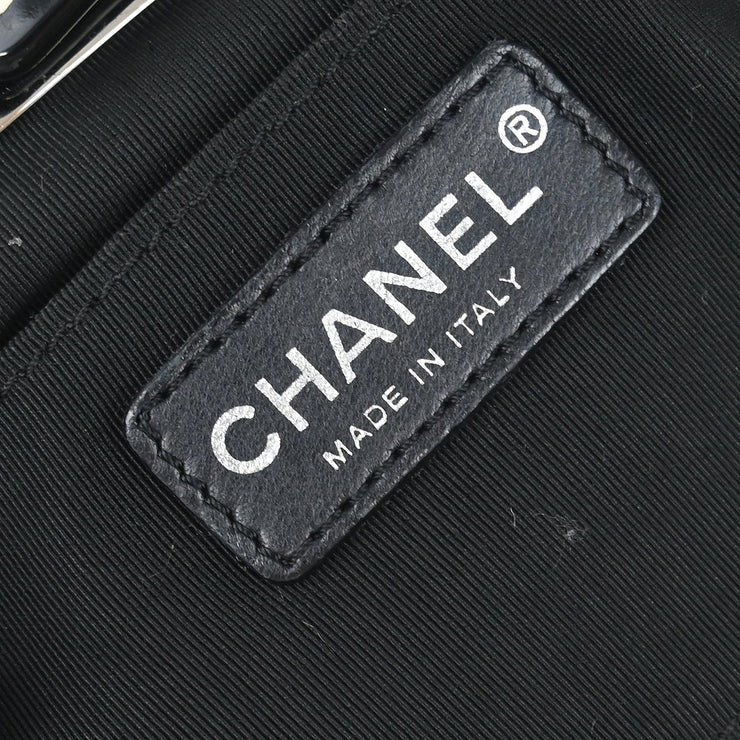 Chanel Black Canvas Chain Handbag