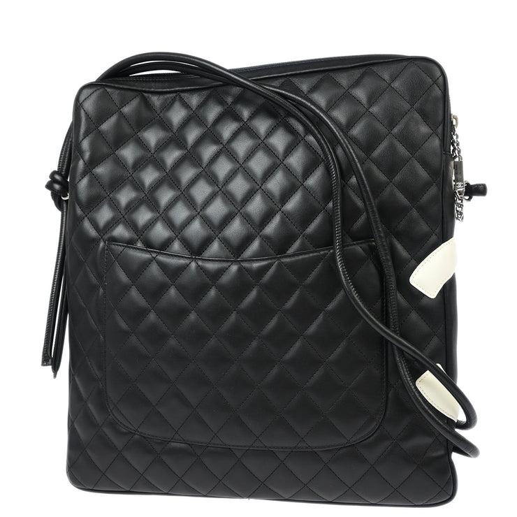 Chanel Black Calfskin Cambon Ligne Shoulder Bag