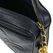 Chanel Black Caviar Triple CC Camera Bag Small