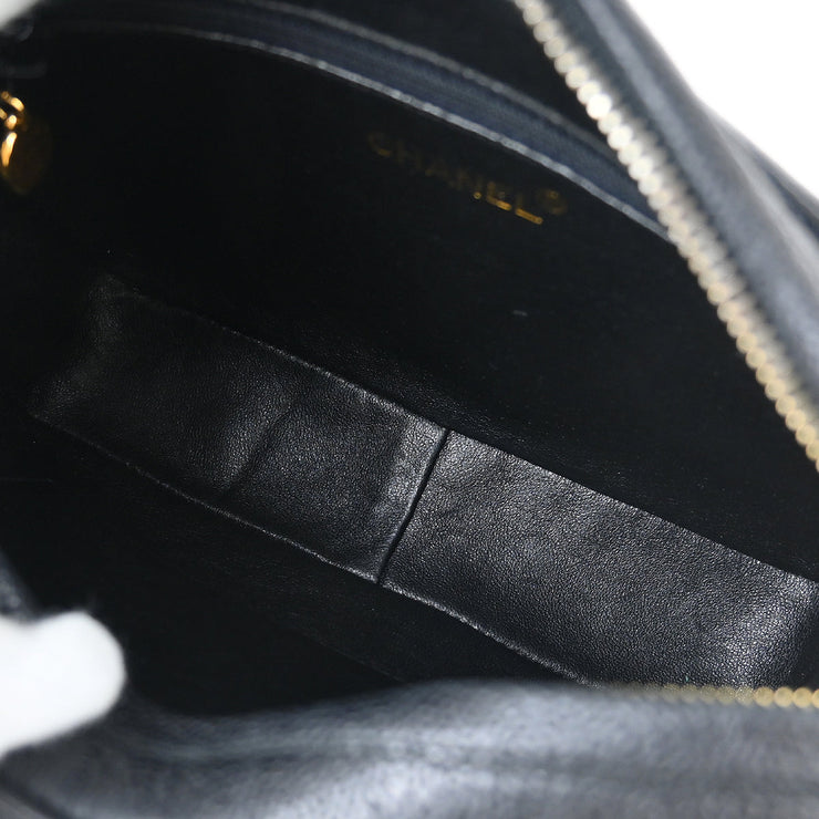 Chanel Black Caviar Triple CC Camera Bag Small