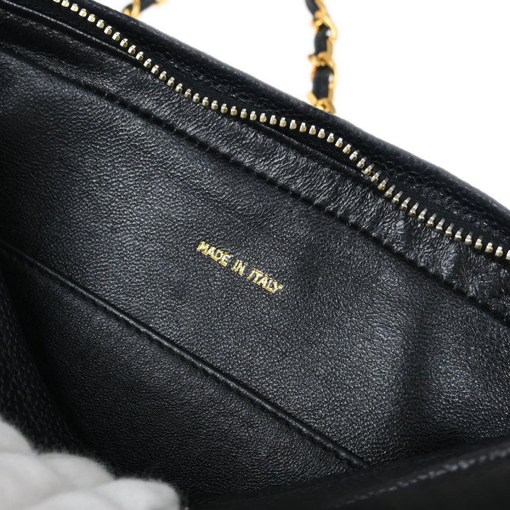 Chanel Black Caviar Triple CC Camera Bag Small