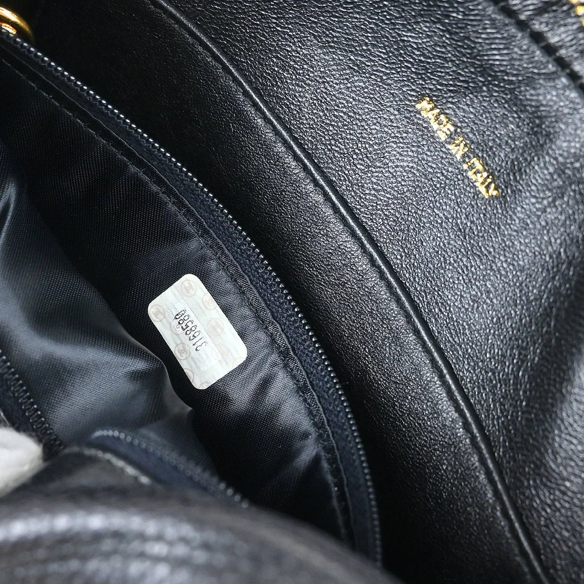 Chanel 1994-1996 Black Caviar Triple CC Camera Bag Small