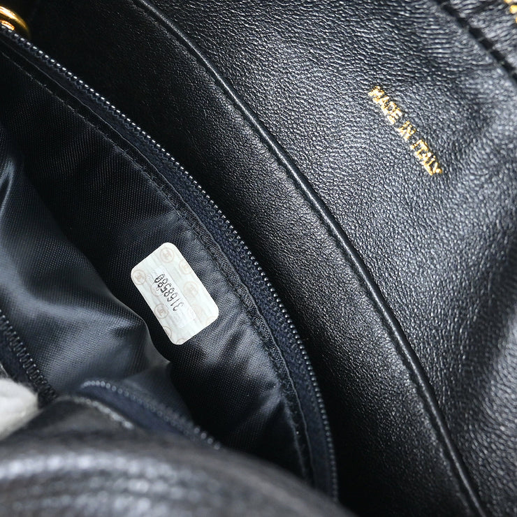 Chanel Black Caviar Triple CC Camera Bag Small