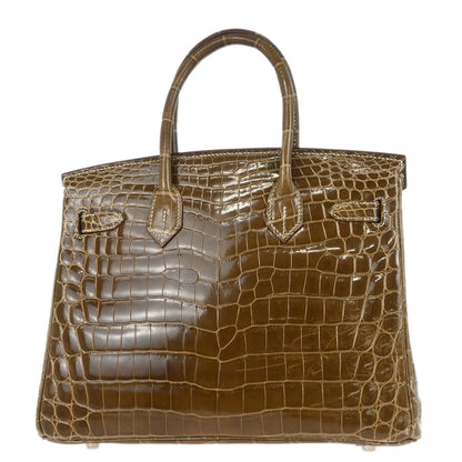 Hermes * 2011 Ficelle Niloticus Crocodile Birkin 30 Handbag