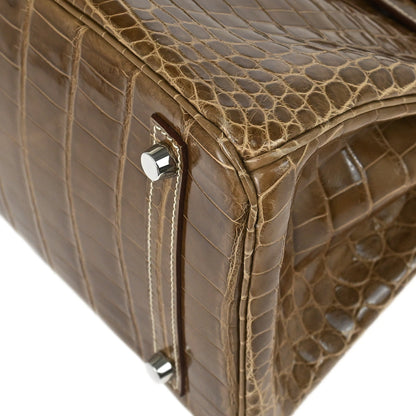 Hermes * 2011 Ficelle Niloticus Crocodile Birkin 30 Handbag