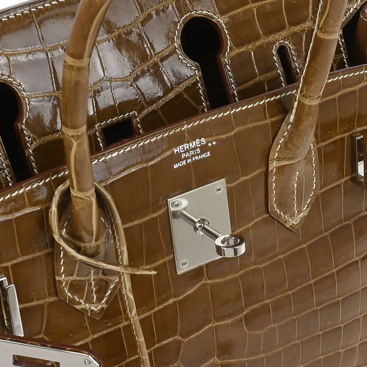 Hermes * 2011 Ficelle Niloticus Crocodile Birkin 30 Handbag