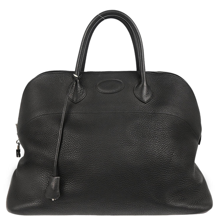 Hermes Black Taurillon Clemence Bolide 45 Handbag