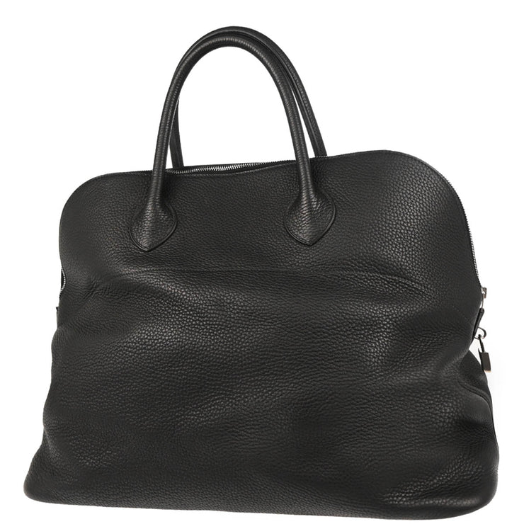 Hermes Black Taurillon Clemence Bolide 45 Handbag