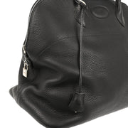 Hermes Black Taurillon Clemence Bolide 45 Handbag