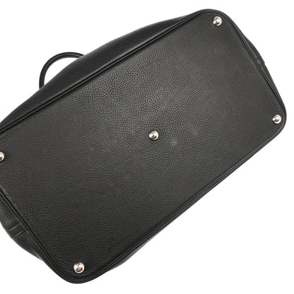 Hermes 2004 Black Taurillon Clemence Bolide 45 Handbag