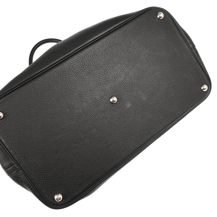 Hermes Black Taurillon Clemence Bolide 45 Handbag