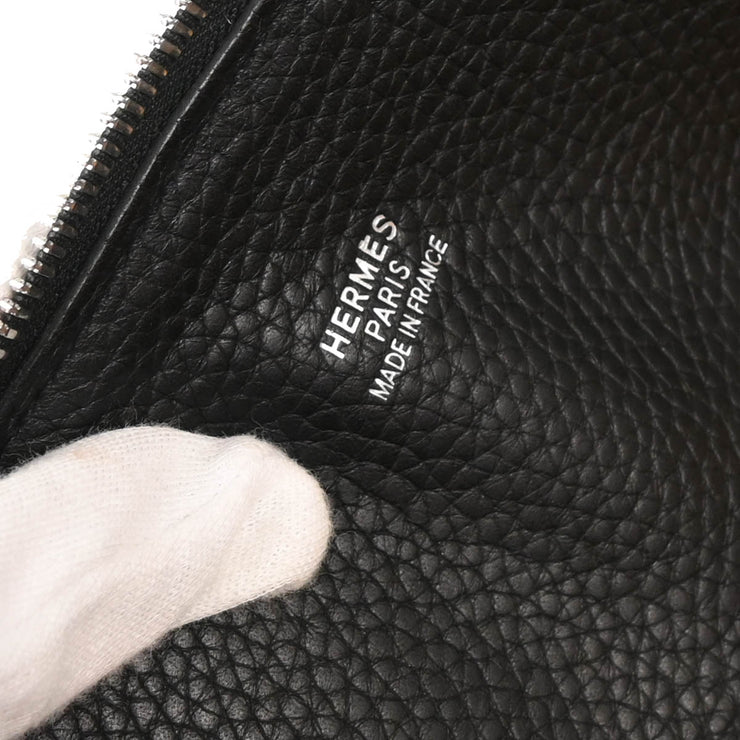 Hermes Black Taurillon Clemence Bolide 45 Handbag