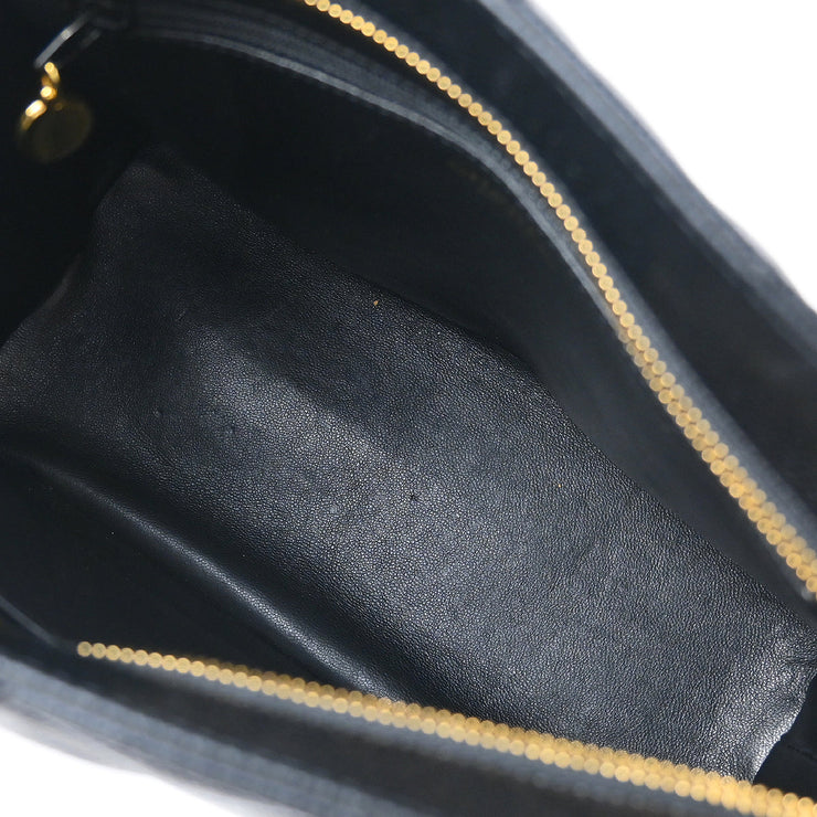 Chanel Black Caviar Medallion Tote Handbag