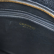 Chanel Black Caviar Medallion Tote Handbag