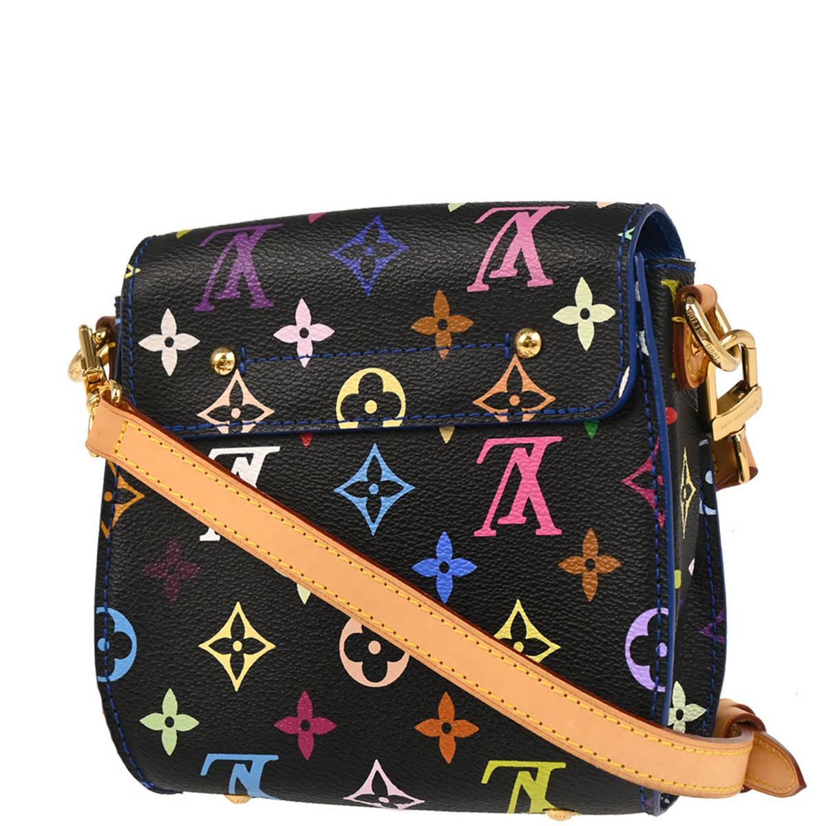 Louis Vuitton 2012 Black Multicolor Heart Breaker Shoulder Bag M40659