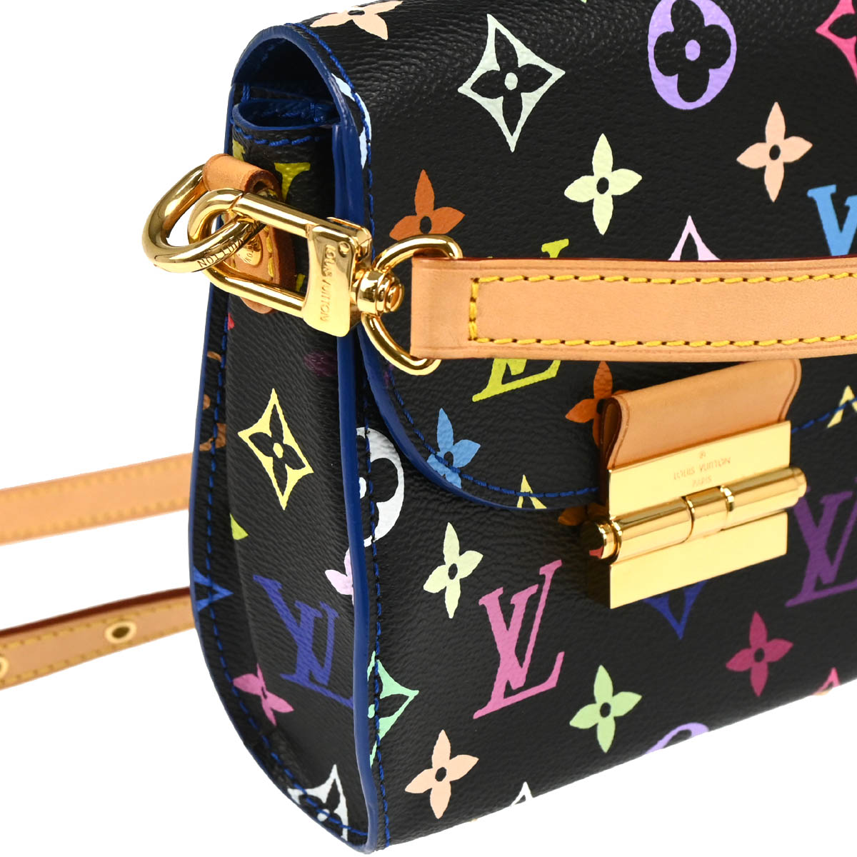 Louis Vuitton 2012 Black Multicolor Heart Breaker Shoulder Bag M40659